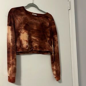 Derek Heart Juniors' Tie-Dye Drawstring-Waist Top